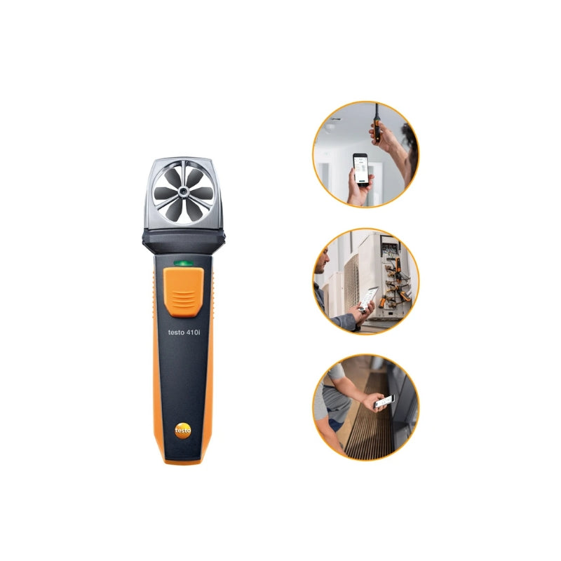 Testo 410i – Vane Anemometer with Smartphone Operation