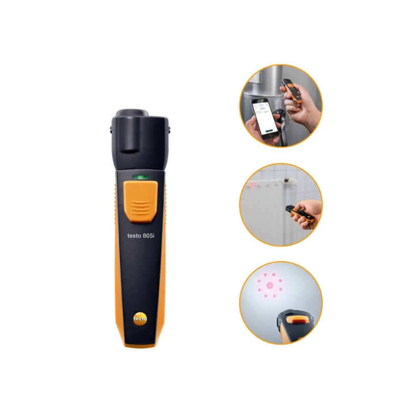 Testo 805i – Infrared Thermometer with Smartphone Operation