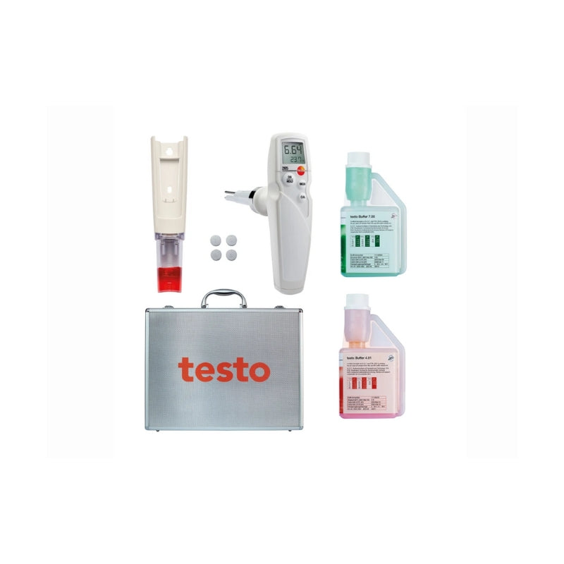 Testo 205 Starter Set – pH/Temperature Measuring Instrument for Semi-Solid Media