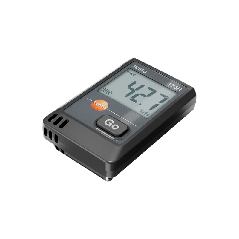 Testo 174 H – Mini Data Logger for Temperature and Humidity with USB-C and PC Software (Black)