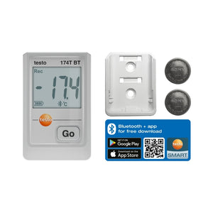 Testo 174 T BT – Mini Temperature Data Logger with Bluetooth® and App Connection
