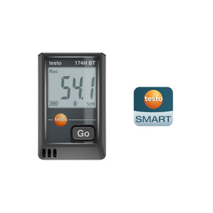 Testo 174 H BT – Mini Data Logger for Temperature and Humidity with Bluetooth® and App Connection (Black)