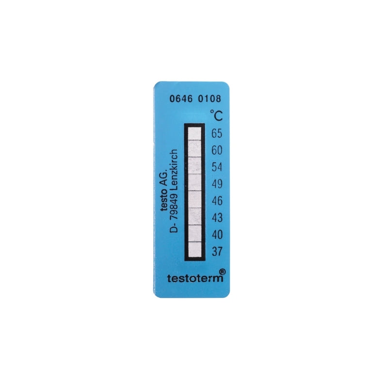 Testoterm Self-Adhesive Temperature Measurement Strips – +37 °C to +65 °C 0646 0108