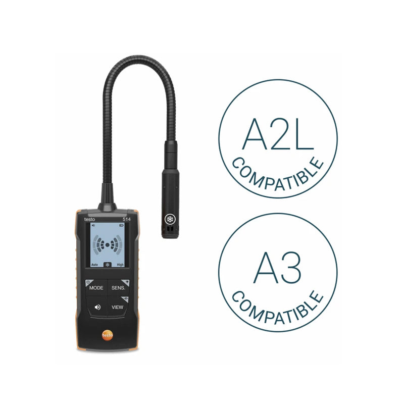 Testo 514 Refrigerant Leak Detector with Flexible Probe