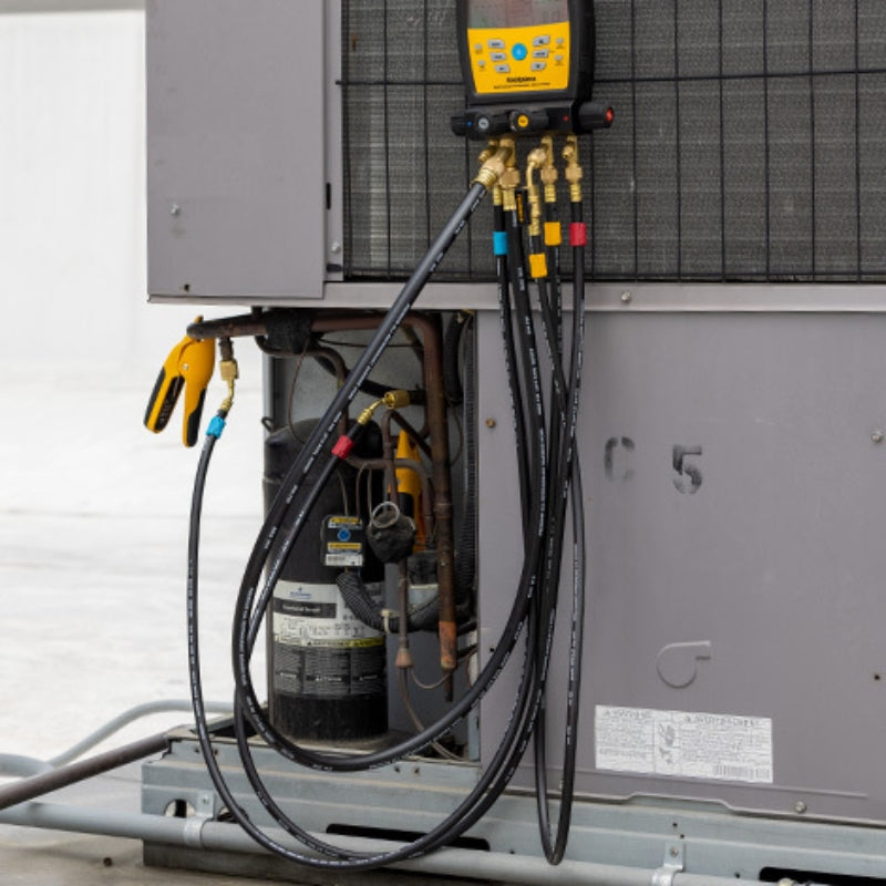 Fieldpiece HR3 3 x Premium Black Refrigerant Hoses 1.5m with 1/4&quot; Fittings