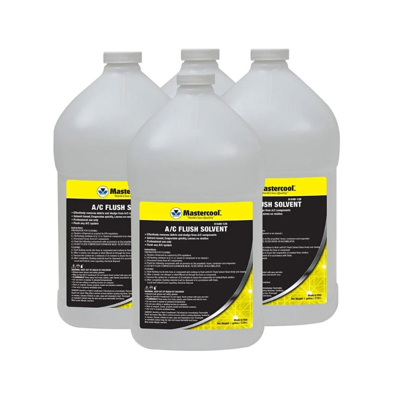 Mastercool Air Conditioning Flush Solvent - Pack of 4 3.8L Bottles 91049-128-4