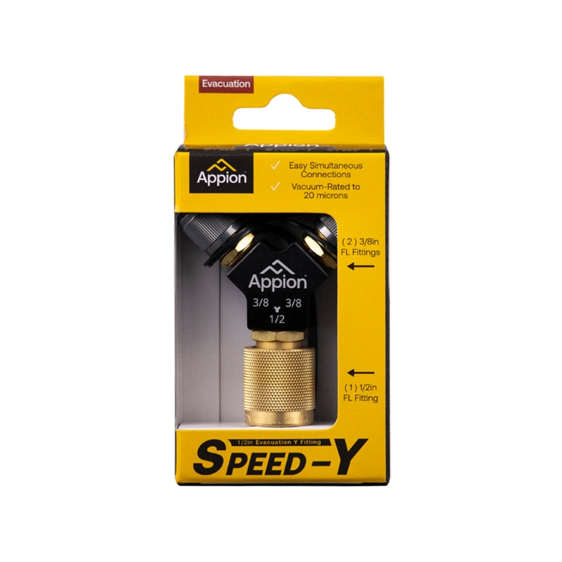 Appion High Speed Y-Fitting for Recovery or Evacuation 1/2&quot; SPDY12