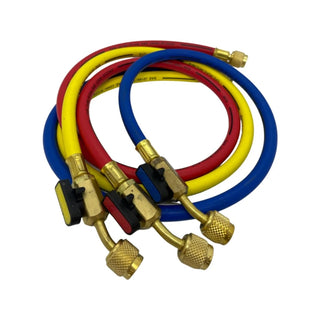 CPS 1/4" Premium Hose Set 90cm with 45° Ball Valve 3-pack HP3E