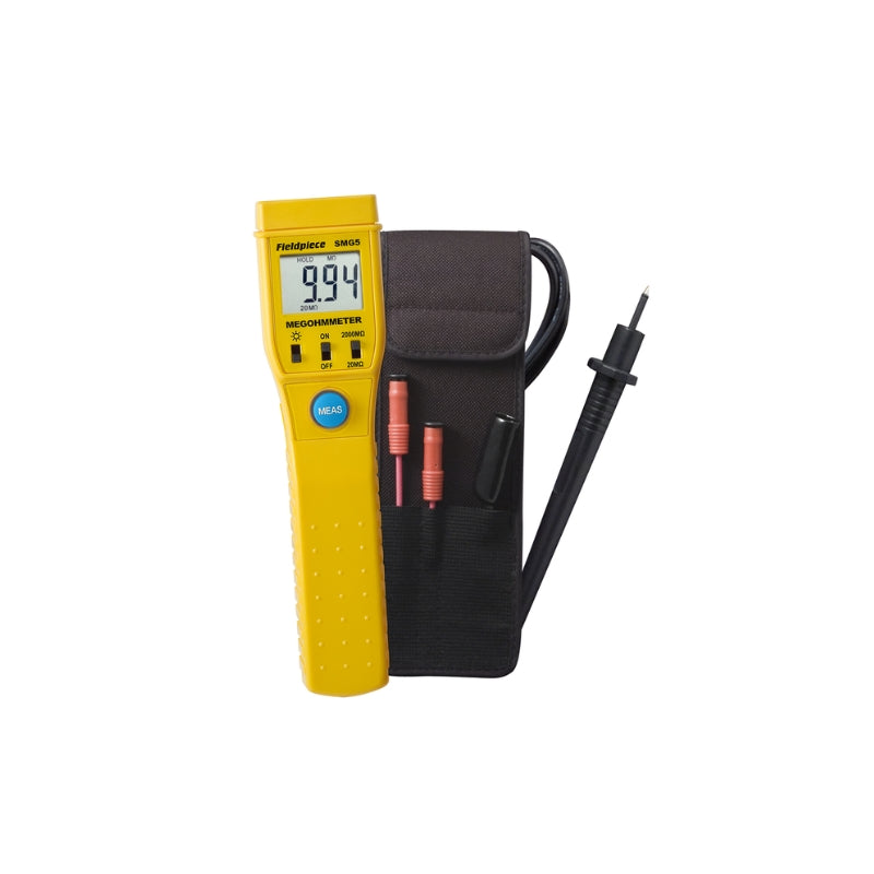 Fieldpiece SMG5 Megohm Meter with Leads, Clips &amp; Case