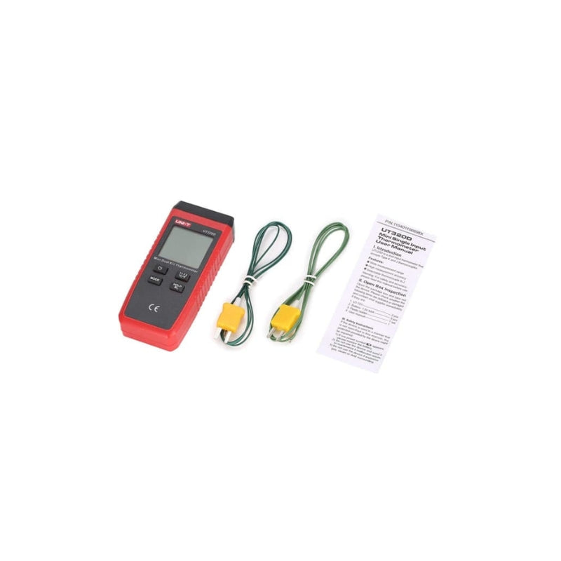 UT320D Mini Contact Type Termometro Dual-channel K / J Termocoppia Meter con retroilluminazione LCD UT320D Mini Contact Type Termometro Dual-channel K / J Termocoppia Meter con retroilluminazione LCD