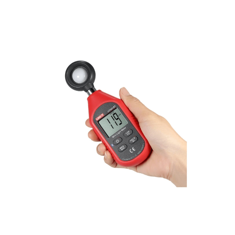 UNI-T UT383BT Luxmetro Digitale Mini Con Bluetooth – 200.000 LUX, Certificato CE/UKCA, Per Test Di Illuminazione