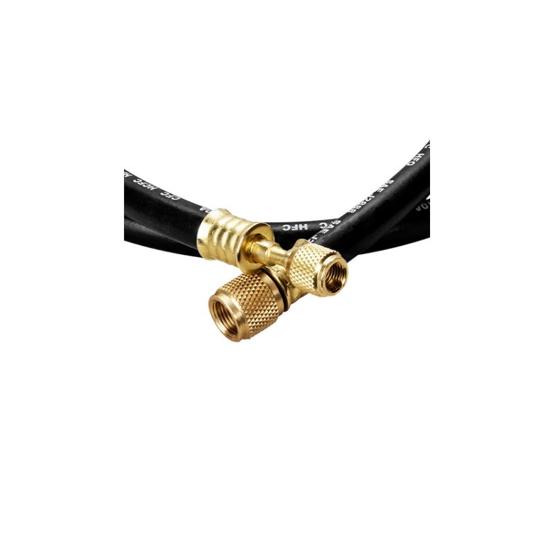 Fieldpiece HV1S Premium Vacuum &amp; Recovery Single Black Conversion Hose 1.5m with 3/8&quot; x 1/4&quot; Fittings