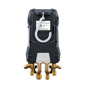 testo 558s Smart Vacuum Kit with filling hoses - Smart digital manifold with wireless temperature and vacuum probes and 4-hose charging set - Rear View