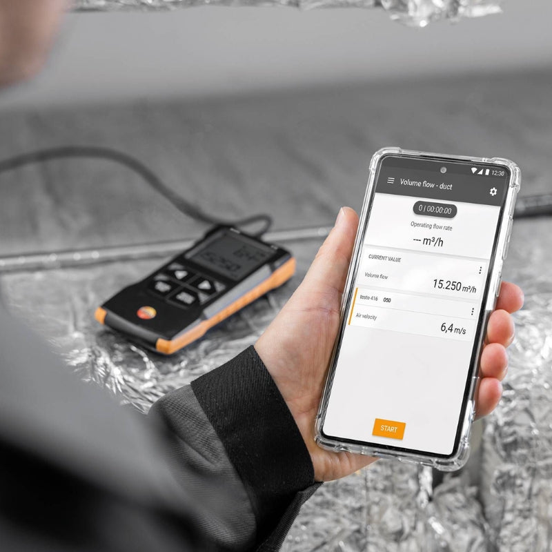 testo 417 Set 1 Digital 100 mm Vane Anemometer