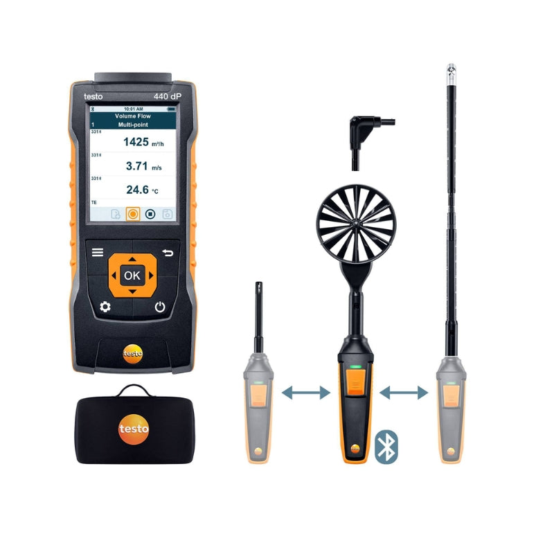 testo 440 delta P Air Flow ComboKit 2 with Bluetooth