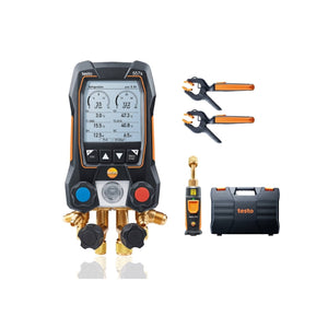 testo 557s Set 1 Smart Vacuum Kit digital manifold with wireless vacuum and clamp temp probes