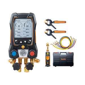 testo 557s Set 2 Smart Vacuum Kit with filling hoses digital manifold